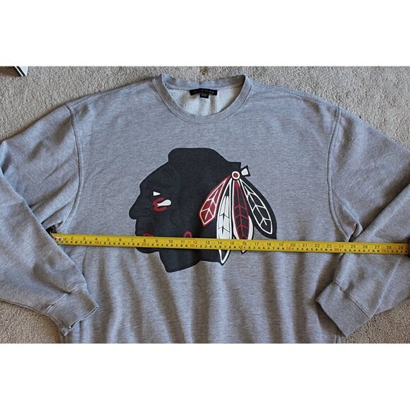 BLACK SCALE Mens Indian Head Sweatshirt, Streetwear + Snowboarding - Grey, sz XL - Picture 10 of 10